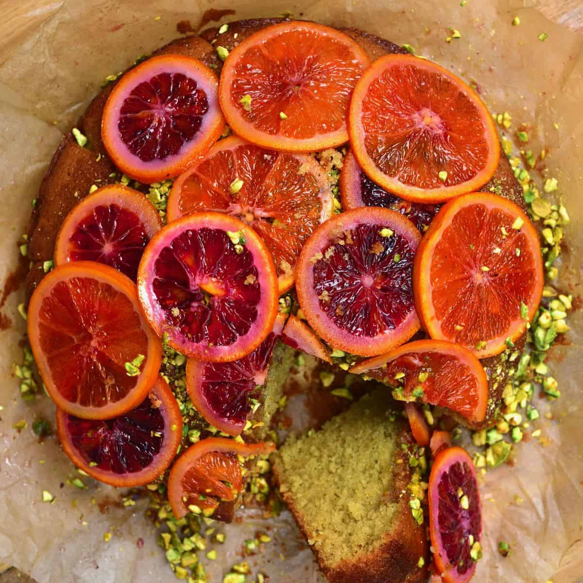 Easy Blood Orange Pistachio Cake: Moist & Tangy Dessert